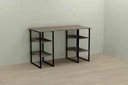 Комп'ютерний стіл Ferrum-decor Карен 75x140x60 чорний ДСП Дуб Сонома Труфель 16мм (FRD-102052)