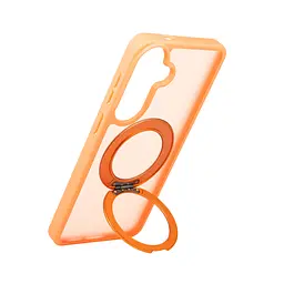 Противоударный чехол-панель для Samsung Galaxy S26 Plus 5G, Unit Stand2, оранжевый, силикон + поликарбонат, защита всего корпуса, с подставкой, поддержка магнитных держателей и беспроводной зарядки (MagSafe), ArmorStandart (ARM89962) - мініатюра 5