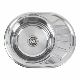 Кухонна мийка з нержавіючої сталі Platinum поліровка 5745 (0,8/180 мм), R, Polish - мініатюра 11