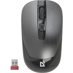 Комп'ютерна мишка Defender Wave MM-995 бездротова 4 кн. до 1600 dpi безшумна сіра (52993)