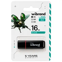 USB флеш накопичувач Wibrand 16GB Scarab Black USB 3.2 (WI3.2/SC16P11B) - мініатюра 4