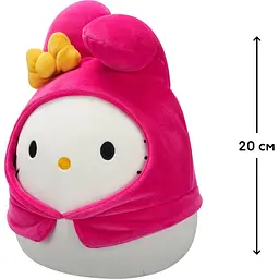 М'яка іграшка Squishmallows Hello Kitty Хелоу Кітті в образі Моя Мелоді 20 см (SQSN00390) - мініатюра 12