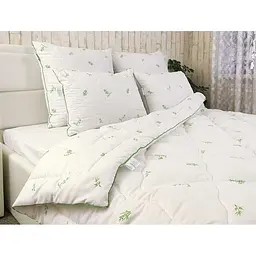 Набір ковдра та дві подушки Руно Bamboo Style бамбук 200х220 см білий (925.52_Bamboo Style_demi) - мініатюра 3