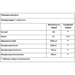 Лецитин Haya Labs Lecithin 1200 мг 100 гель капсул - мініатюра 2
