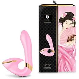 Вагінально-кліторальний вібратор Shunga Soyo Light Pink - мініатюра 6