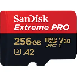 Карта пам`ятi MicroSDXC 256GB UHS-I U3 R200/W140MB/s SanDisk Extreme Pro V30 + SD-адаптер (SDSQXCD-256G-GN6MA) - мініатюра 3
