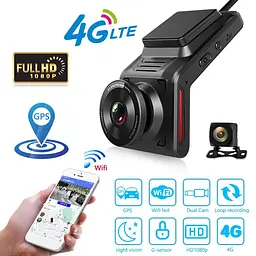 Автомобільний відеореєстратор з 4G + WIFI + GPS Nectronix K18, Full HD 1080P, з 2-ма камерами, G-sensor і віддаленим online моніторингом (100776) - мініатюра 2