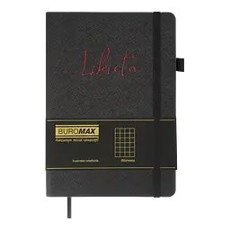 Блокнот діловий Buromax Libreta А5 96 арк. в клітинку обкладинка штучна шкіра чорний (BM.295117-01) - мініатюра 2