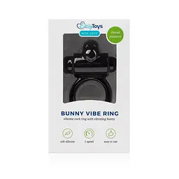 Ерекційне кільце EasyToys Bunny Vibe Ring 7.4 см (чорний) - мініатюра 10