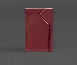 Жіночий шкіряний кард-кейс 8.0 бордовий
