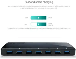 Разветвитель USB Hub TP-Link UH-720 7 портов USB3.0 (2 порта для зарядки) - мініатюра 5