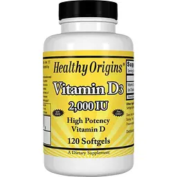 Вітаміни та мінерали Healthy Origins Vitamin D3 2000 IU 120 капсул