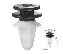Кліпса кріплення обшивки дверей молдинг салон VW SEAT SKODA (3C0867333 15722) (C3680)