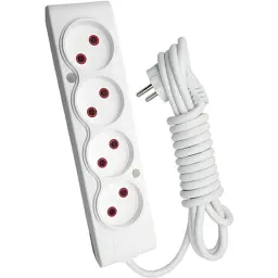 Мережевий подовжувач TECCO 5м 4 поста white (8681277841507)