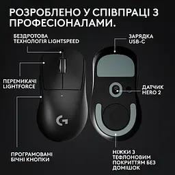 Миша комп'ютерна Logitech Pro X Superlight 2 Dex Black (910-007357, 910-007359) - мініатюра 10