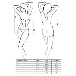Боді Passion Charming Body black L/XL - мініатюра 3
