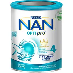 Набір NAN: Суміш молочна суха NAN 4 OPTIPRO з 5 олігосахаридами та L. Reuteri для дітей від 18 місяців, 1.6 кг (2 шт. х 800 г) - мініатюра 2