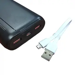 Повербанк чорний портативна зарядка Power bank XO PR127 PD20W+QC22.5W 20000 mAh 2USB/1Type-C - мініатюра 2
