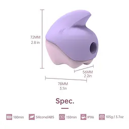 Вакуумний кліторальний стимулятор Magic Motion Unicorn Purple - мініатюра 4