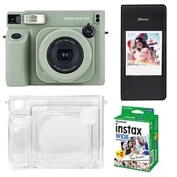 Набір камера Fujifilm Instax Wide 400 Фотопапір 20 шт. Прозорий чохол Фотоальбом на 64 фото чорний - мініатюра 5