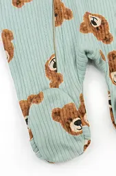 Бавовняний комбінезон для немовлят на блискавці Cute bear - мініатюра 5