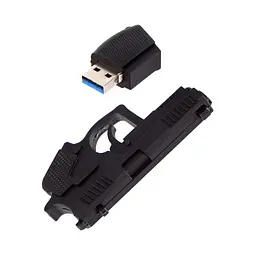 USB флеш накопичувач ColorWay Pistol 64 GB 3.0 Black (CW-USBPL64) - мініатюра 4