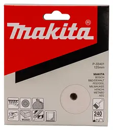 Набір шліфувального паперу Ø125 мм К240 (10 шт) Makita P-33401