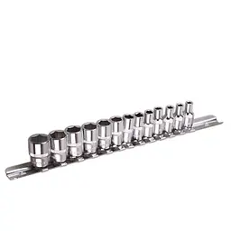 Набір головок Alloid 1/4" на планці (4, 4.5, 5, 5.5, 6, 7, 8, 9, 10, 11, 12, 13, 14 мм) 14 шт (НГП-2014) - мініатюра 4
