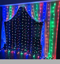 Гірлянда-водоспад XPRO Xmas LED 3х1.5 м, 240 М-2, Мультикольорова (47662-7598_300) - мініатюра 2