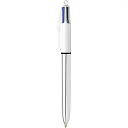 Ручка кулькова BIC 4 Colours Shine Silver, 1 мм, 4 кольори, 12 шт. (919380) - мініатюра 2