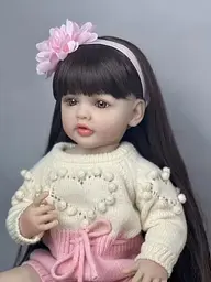 Реалістична Кукла Реборн 55 см повністю вінілова Doll Reborn Baby К0100215 - мініатюра 8