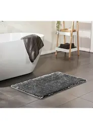 Прямокутний килимок для ванної кімнати Home Ideas (лапша) 60 х 100 см світло сірий - мініатюра 7