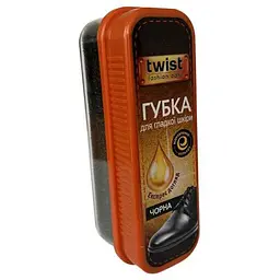 Губка для взуття TWIST із гладкої шкіри стандарт, чорний