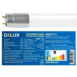 Лампочка Delux FLE-004 18 Вт 1,2м T8 6500K 230В G13 скло (90022711) - мініатюра 3