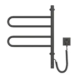 Електрична рушникосушка Navin Fouette 480x600 Sensor з таймером, чорний муар 00-044050-5080, Чорний матовий, Електронний - мініатюра 3