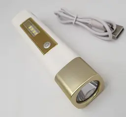 Ліхтарик акумуляторний ручний LED 3W+5SMD збоку панель порт USB з функцією PowerBank 1200mAh світить до 10 годин IWIN IW-5867 - мініатюра 4