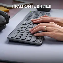 Комплект (клавіатура, миша) бездротовий Logitech Signature Slim Combo MK950 Graphite (920-012490) - мініатюра 6