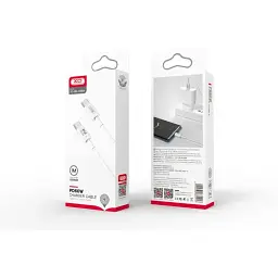 Кабель XO NB-Q190A USB C - USB C 60W 1 м білий - мініатюра 2