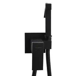 Змішувач вбудований з гігієнічним душем Globus Lux Niagara GLN-0-106MIX-BB Black 30412 - мініатюра 5