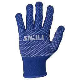 Рукавички трикотажні з точковим ПВХ покриттям р8 Мікроточка (сині) SIGMA (9442871) - мініатюра 2