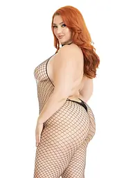 Бодістокінг Leg Avenue Racer neck bodystocking Black Queen Size - мініатюра 4