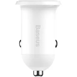 Автомобільний зарядний пристрій Baseus Grain Pro Car Charger Dual USB 4.8A CCALLP-02 White - мініатюра 2
