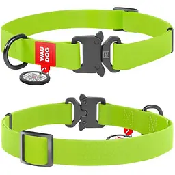 Нашийник для собак Waudog Waterproof з QR паспортом водостійкий Розмір S