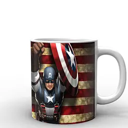 Кухоль GeekLand Captain America Прапор CA.02.003 330 мл білий - мініатюра 3