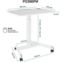 Компьютерный стол OfficePro ODM380W - миниатюра 6