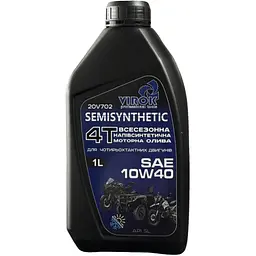 Олива моторна TM VIROK SEMISYNTHETIC 4T SAE 10W-40 для чотиритактних двигунів напівсинтетична 1л (20V702)