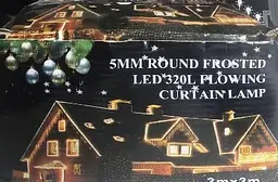 Гірлянда штора завіса Водоспад 3х3 м 320 LED (білий шнур, з перехідником) Біле світло - мініатюра 9