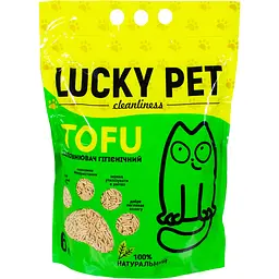 Наповнювач для котячого туалету Lucky Pet тофу з ароматом персика 6 л