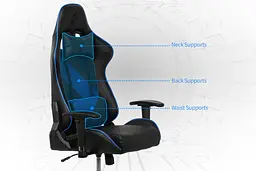 Геймерське крісло 1stPlayer S02 Black/Red [108004] - мініатюра 4