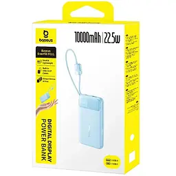 Портативний ЗП Power Bank Baseus EnerFill FC11 PD22.5W with cable 10000 mAh (E0027R) Galaxy Blue - мініатюра 3